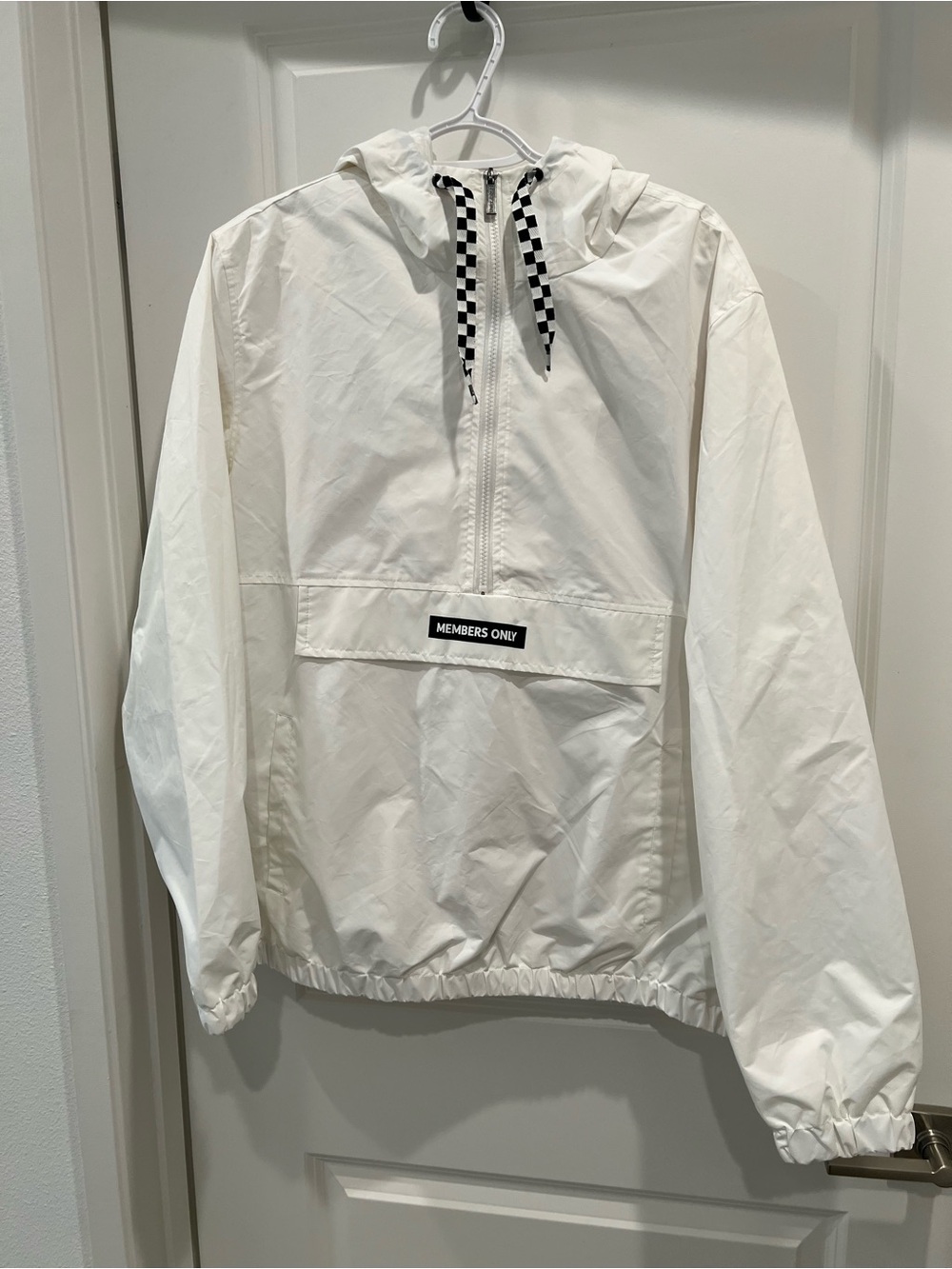 Men’s Members Only White Hooded Anorak Jacket
